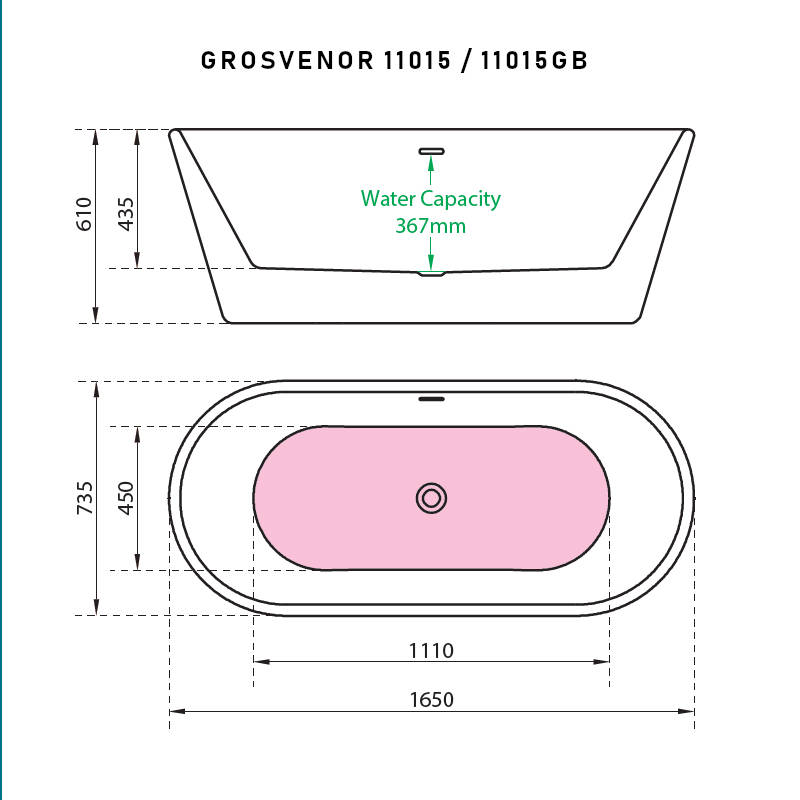 Charlotte Edwards GROSVENOR Bathtub