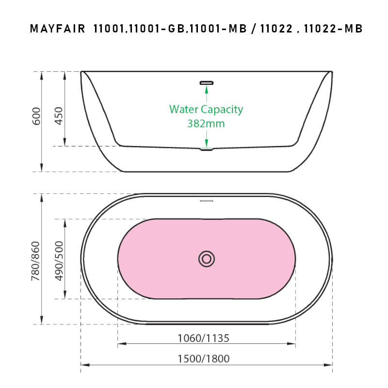 Charlotte Edwards MAYFAIR Bathtub