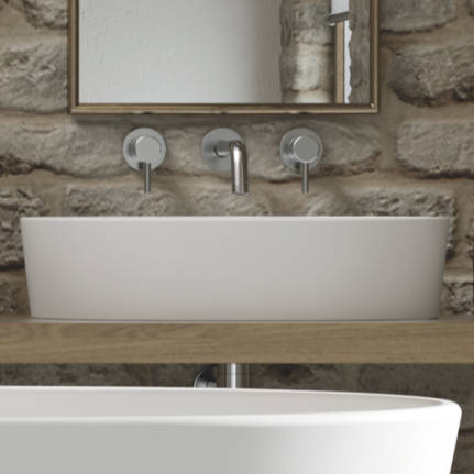 Black TIGRIS 600 Basin 600x350x160 in White